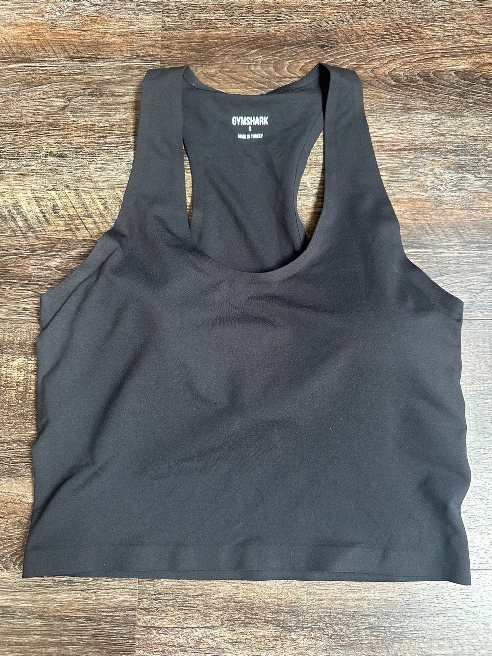 Gymshark Black Racerback Crop Support Tank